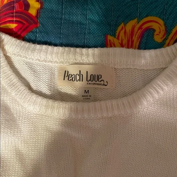 Peach Love California Cream Star Sweater - Picture 2 of 10